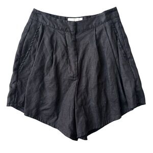 DISSH High Waist Black Linen Shorts
